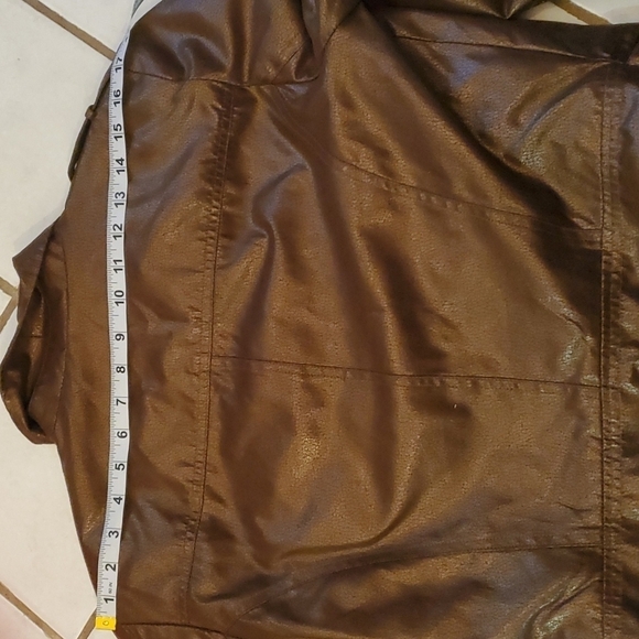 Bisou Bisou Jacket Size XL Coper Brown Biker Bomber Moto - Picture 13 of 14